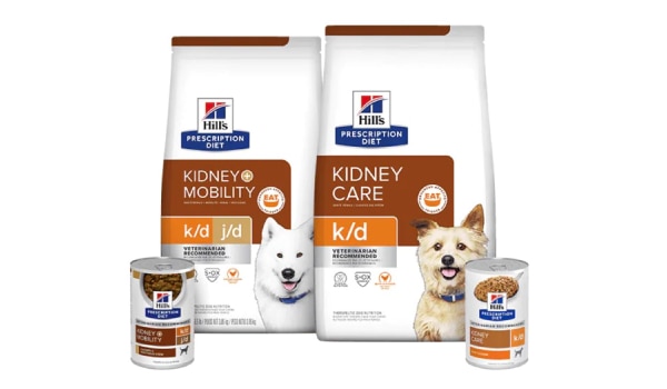 Prescription Diet Kidney care dog food range